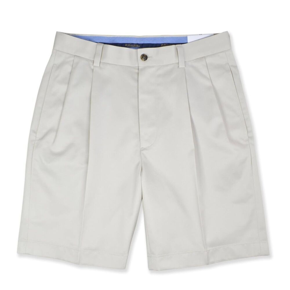 Brooks Brothers Mens Pleated Front Lightweight Advantage Cotton Chino Shorts 40W